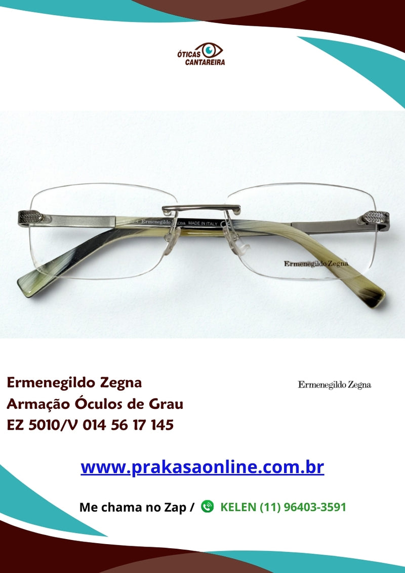 Ermenegildo Zegna - Armação de Óculos de Grau - 010/V 014 56 17 145