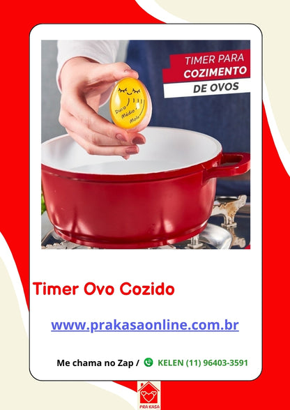 Temporizador Termômetro Timer Ovo Cozido Egg Mole Médio Duro