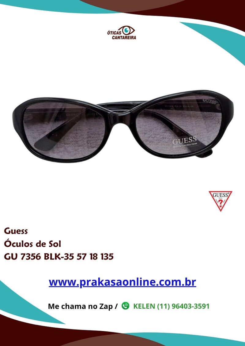 Guess - Óculos de Sol - GU 7356 BLK-35 57 18 135