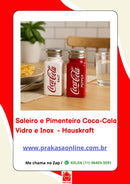 Saleiro e Pimenteiro Coca-Cola Vidro e Inox  - Hauskraft