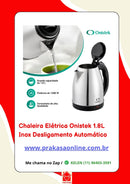 Chaleira Elétrica Onistek 1.8L Inox Desligamento Automático