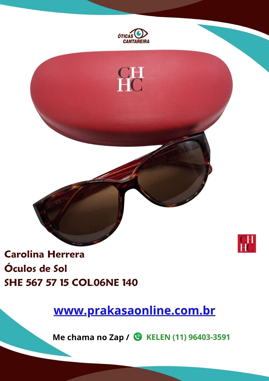 Carolina Herrera - Óculos de Sol - SHE 567 57 15 COL.06NE 140