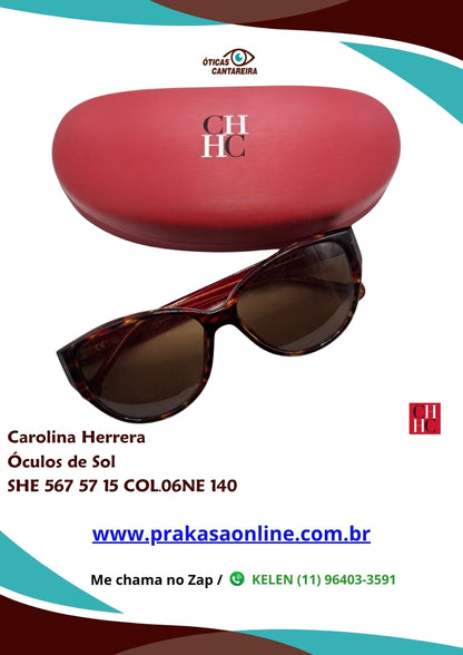 Carolina Herrera - Óculos de Sol - SHE 567 57 15 COL.06NE 140