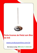 Porta-Incenso de Metal com Bico de Imã