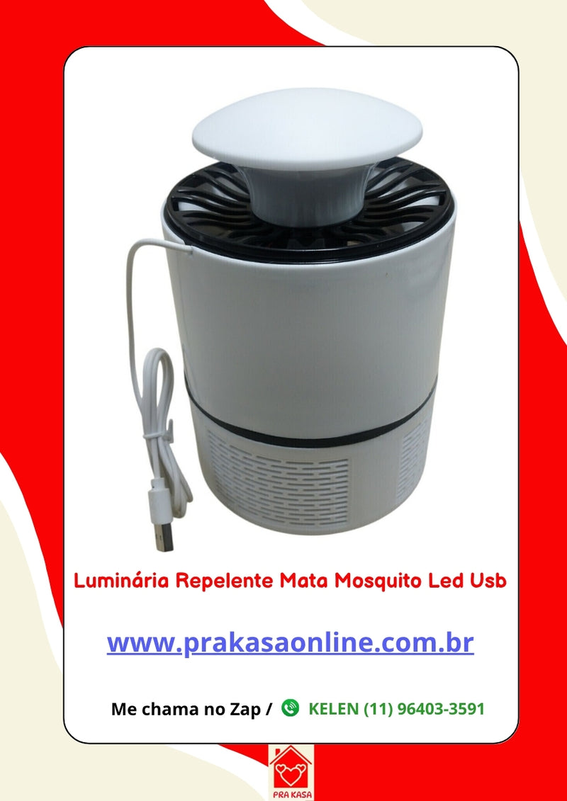Luminária Repelente Mata Mosquito Led Usb