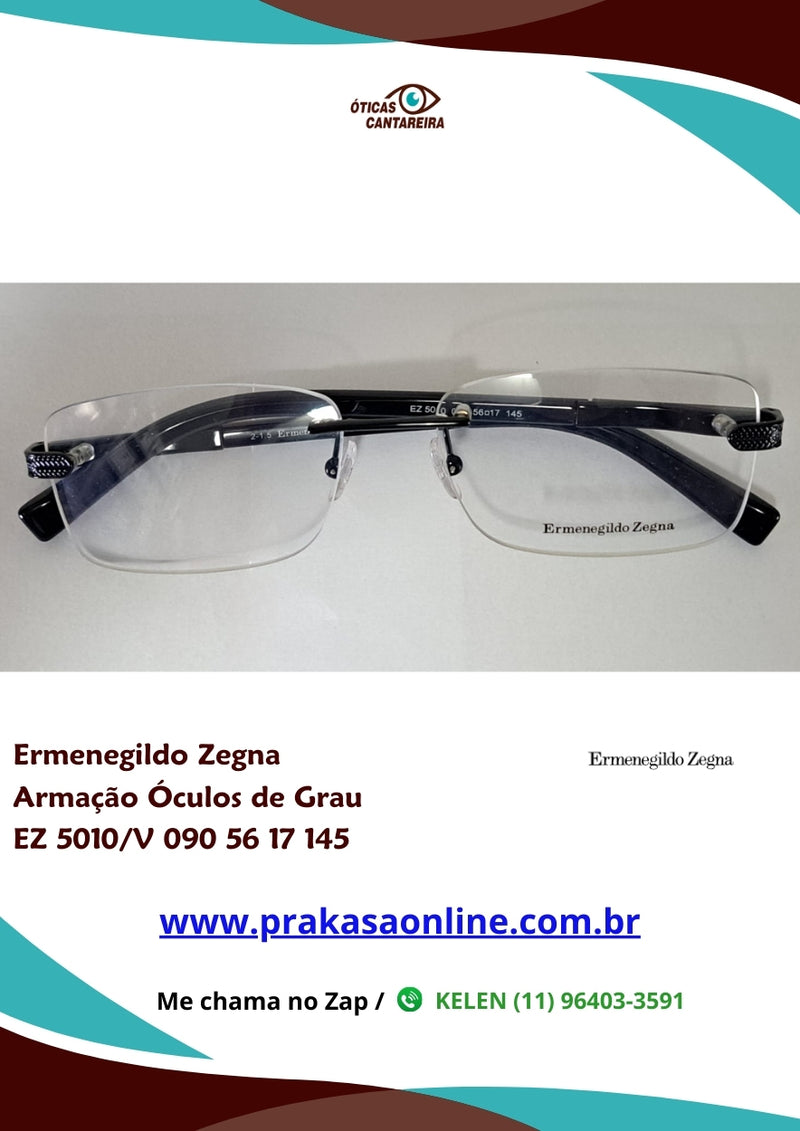 Ermenegildo Zegna - Armação de Óculos de Grau - EZ 5010/V 090 56 17 145