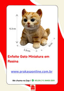 Enfeite Gato Miniatura em Resina