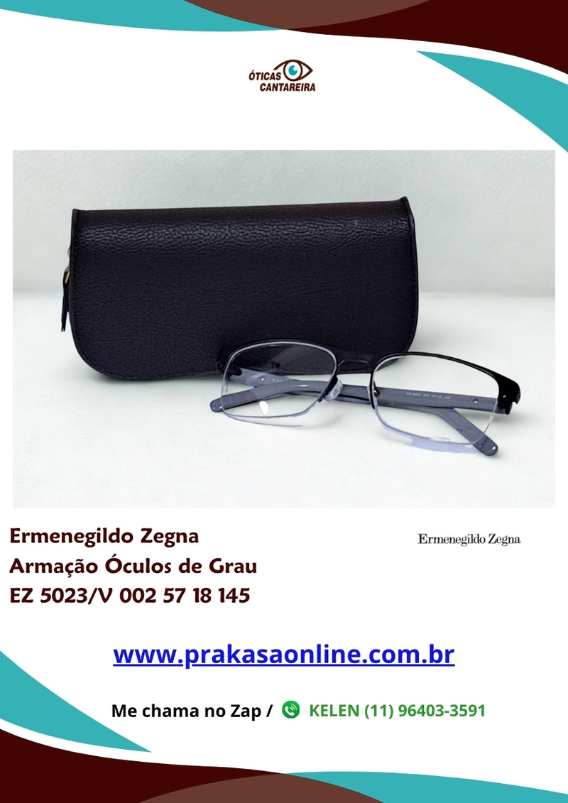 Ermenegildo Zegna - Armação Óculos de Grau - EZ 5023/V 002 57 18 145
