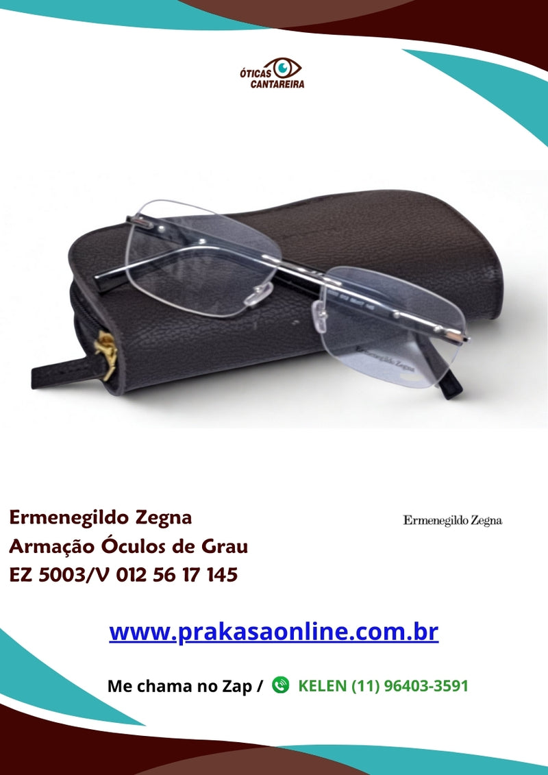 Ermenegildo Zegna - Armação Óculos de Grau - EZ 5003/V 012 56 17 145