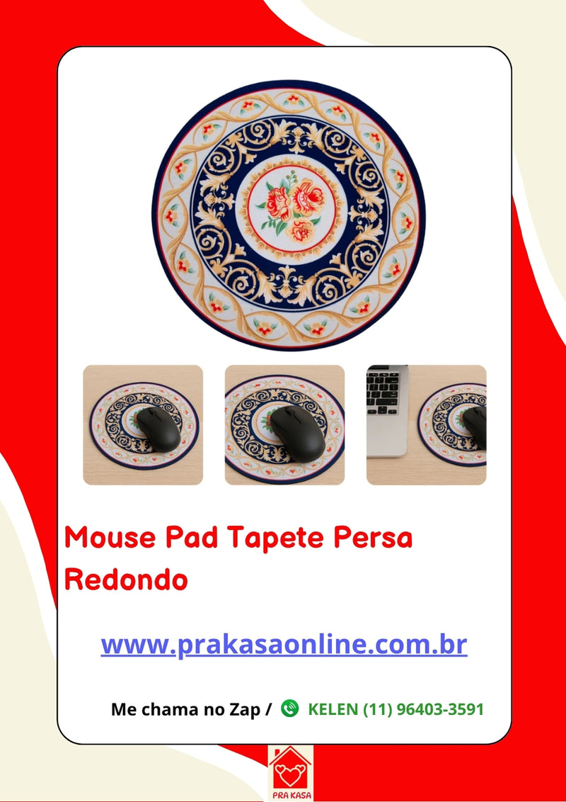 Mouse Pad Tapete Persa Redondo