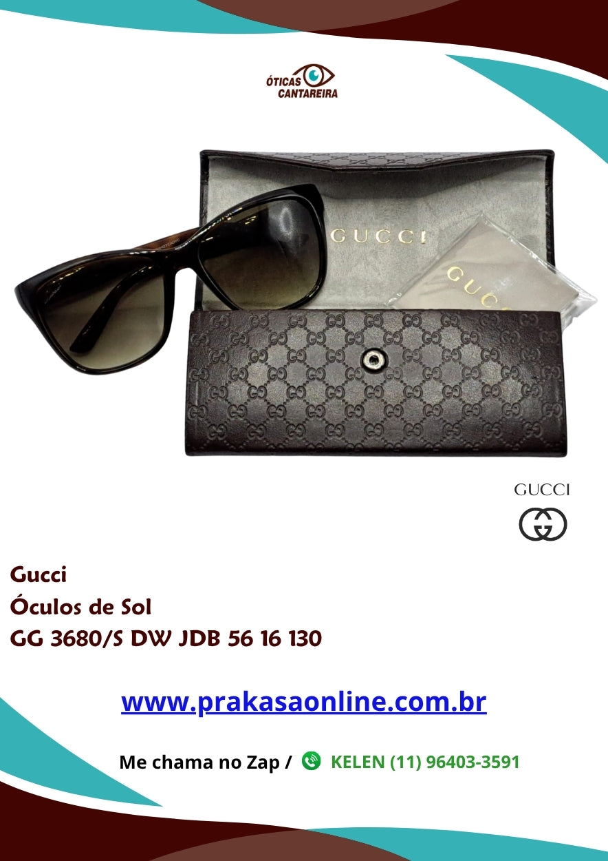 Gucci - Óculos de Sol - GG 3680/S DW JDB 56 16 130