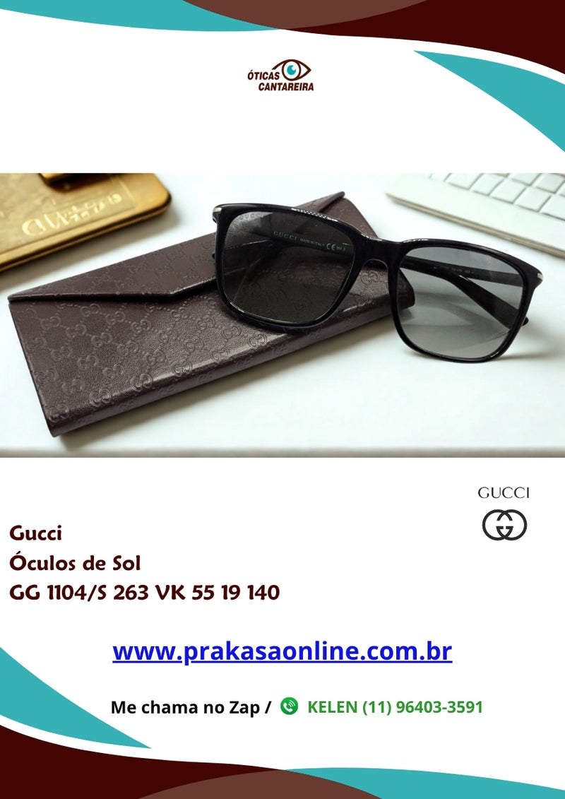 Gucci - Óculos de Sol - GG 1104/S 263 VK 55 19 140