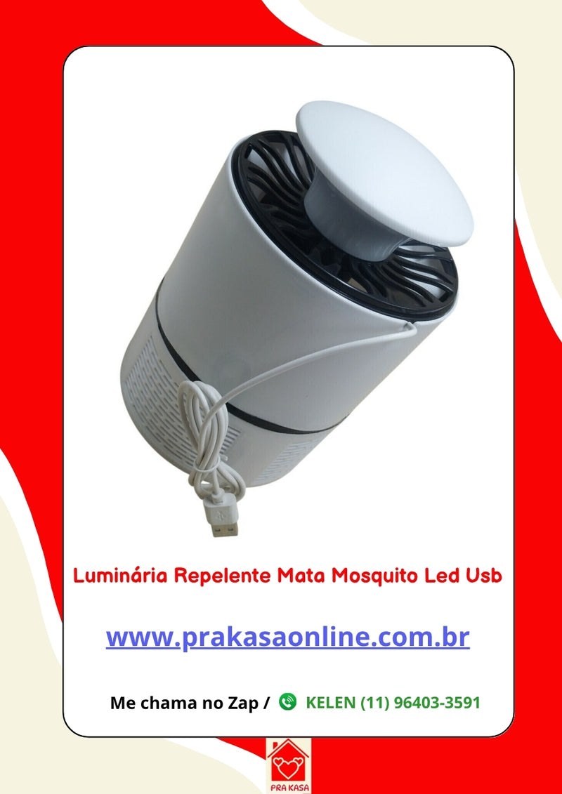 Luminária Repelente Mata Mosquito Led Usb