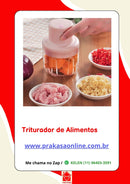 Processador Triturador Alimentos Elétrico Recarregável