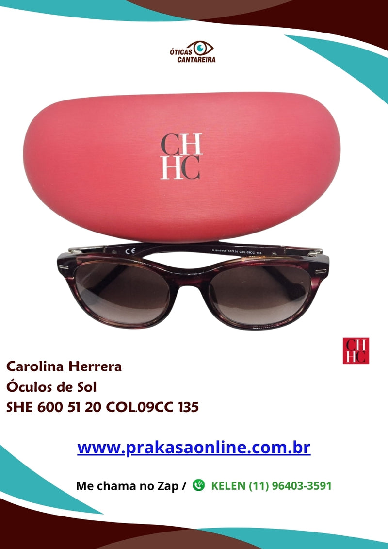 Carolina Herrera - Óculos de Sol - SHE 600 51 20 COL.09CC 135