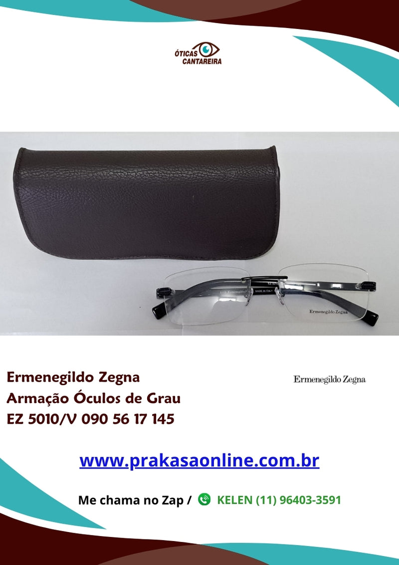 Ermenegildo Zegna - Armação de Óculos de Grau - EZ 5010/V 090 56 17 145