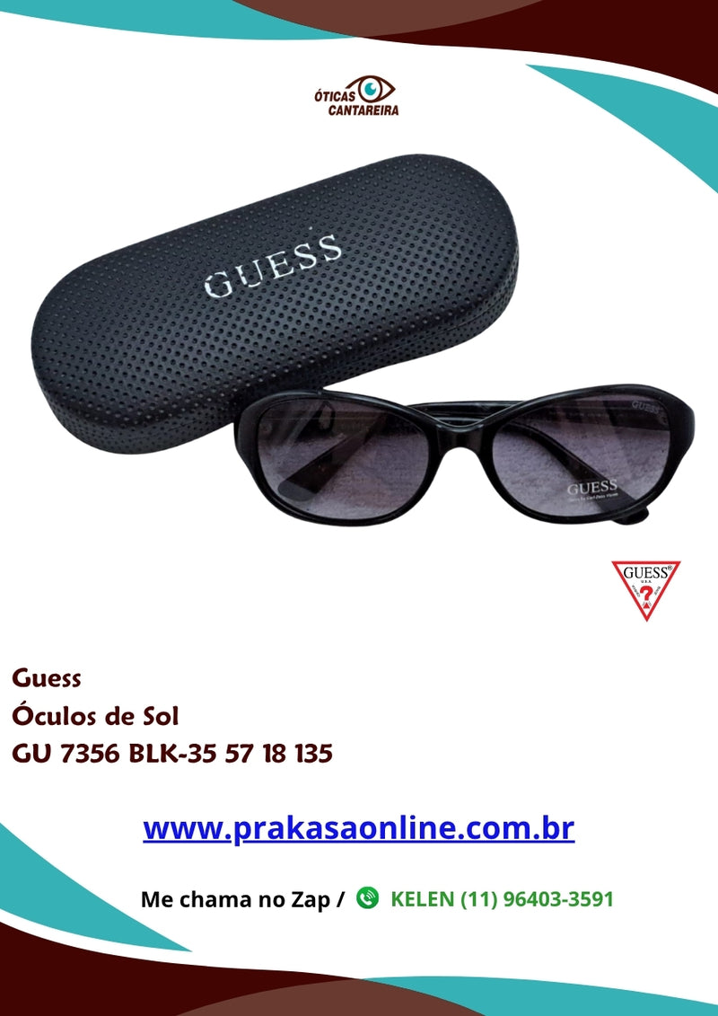 Guess - Óculos de Sol - GU 7356 BLK-35 57 18 135