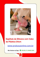 Espátula de Silicone com Cabo de Plástico 24cm