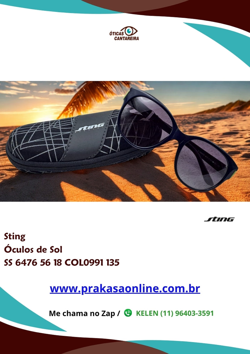 Sting - Óculos de Sol - SS 6476 56 18 COL0991 135