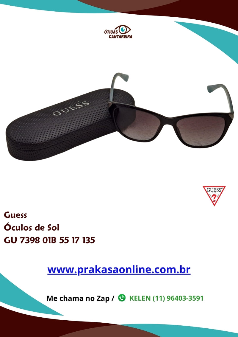 Guess - Óculos de Sol - GU 7398 01B 55 17 135