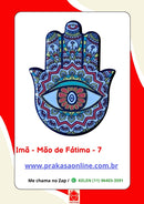 Imã de Geladeira Mão de Fátima de Cerâmica