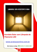 Arandela Solar com Lâmpada de Filamento LED