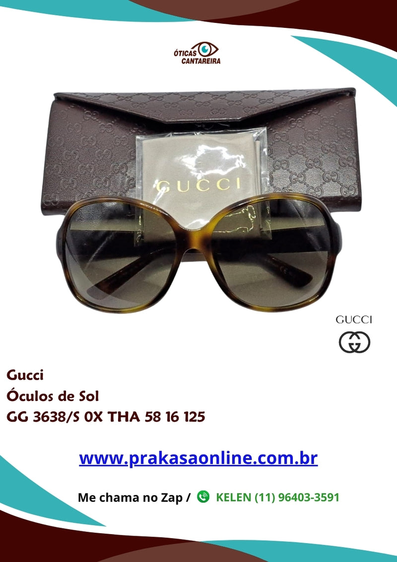 Gucci - Óculos de Sol - GG 3638/S 0X THA 58 16 125