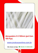Abraçadeira de Nylon PVC 3x100mm – Pacote com 100 Unidades