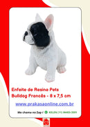 Enfeite de Resina Bulldog Francês Sentado