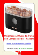 Umidificador/Difusor de Aroma com Lâmpada de Sal 200 ml - Kapbom (KA-2653)