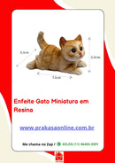 Enfeite Gato Miniatura em Resina
