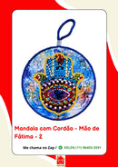 Mandala Decorativa em Porcelana com Cordão – 17 cm