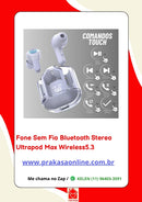 Fone Sem Fio Bluetooth Stereo Ultrapod Max Wireless5.3