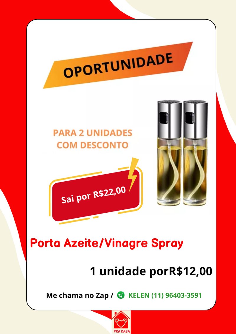 Pulverizador de Azeite e Vinagre