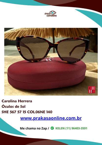 Carolina Herrera - Óculos de Sol - SHE 567 57 15 COL.06NE 140