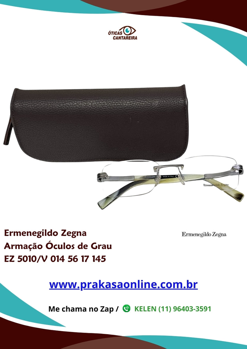 Ermenegildo Zegna - Armação de Óculos de Grau - 010/V 014 56 17 145