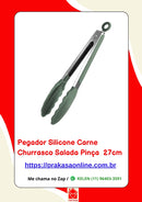 Pegador Silicone Carne Churrasco Salada Pinça 27cm