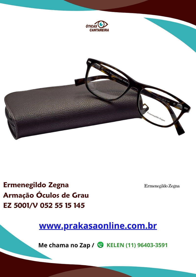 Ermenegildo Zegna - Armação Óculos de Grau - EZ 5001/V 052 55 15