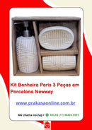 Kit Banheiro Paris 3 Peças em Porcelana – Newway