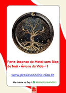 Porta-Incenso de Metal com Bico de Imã