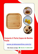 Conjunto 4 Porta Copos de Bambu - Facile