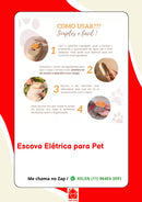 Escova a vapor automática 3 em 1 para gatos e cães