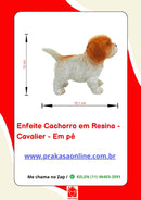 Enfeite Cachorro em Resina - Cavalier