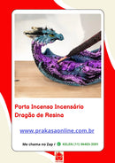 Porta Incenso Incensário Dragão Resina