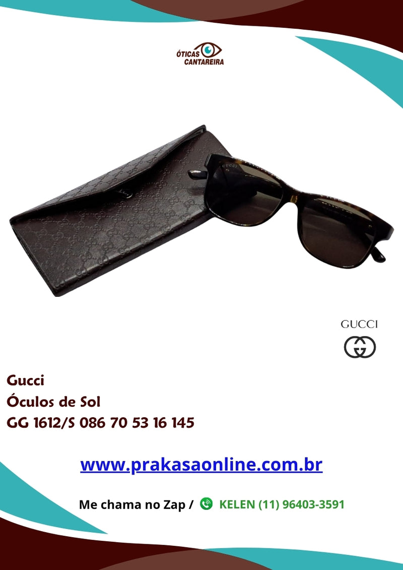 Gucci - Óculos de Sol - GG 1612/S 086 70 53 16 145