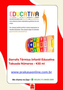 Garrafa Térmica Tabuada Interativa 430ml