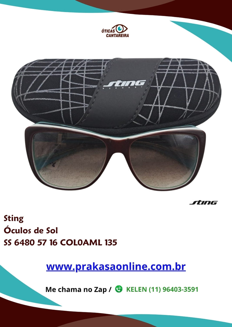 Sting - Óculos de Sol - SS 6480 57 16 COL0AML 135