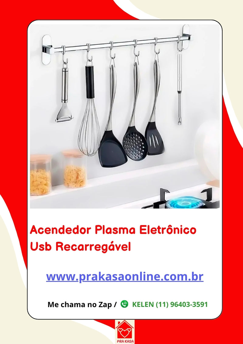 Acendedor Plasma Eletrônico USB Recarregável