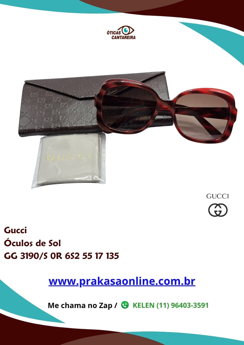 Gucci - Óculos de Sol - GG 3190/S 0R 6S2 55 17 135