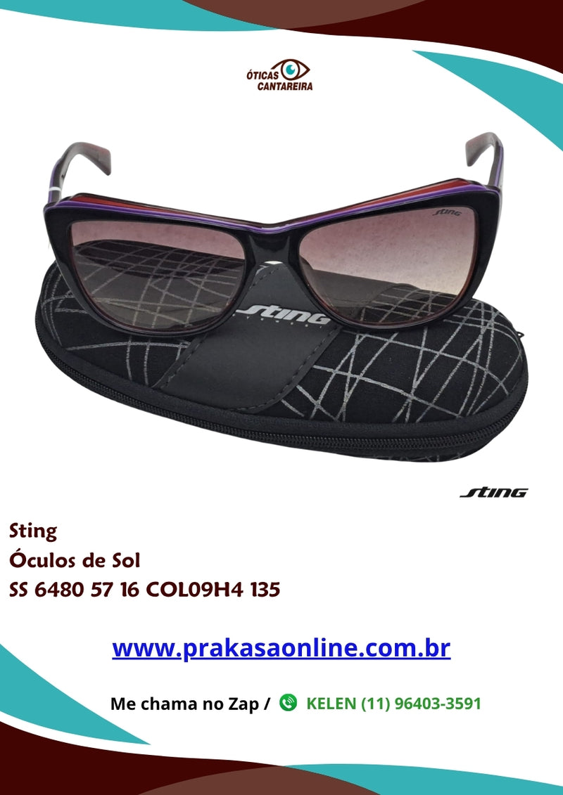 Sting - Óculos de Sol - SS 6480 57 16 COL09H4 135